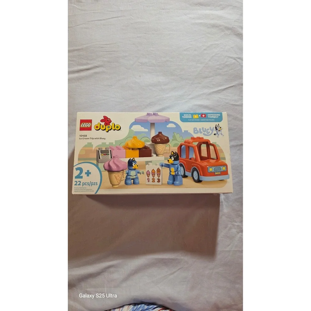 LEGO DUPLO Bluey Ice Cream Trip with Bluey 10458 Building Set 22 Pieces NEW